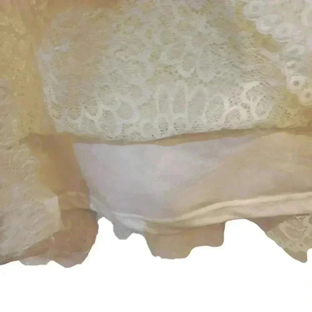 Sweet Salt Women's Ivory Stretch Lace Lined Modest Dress - Picture 7 of 13